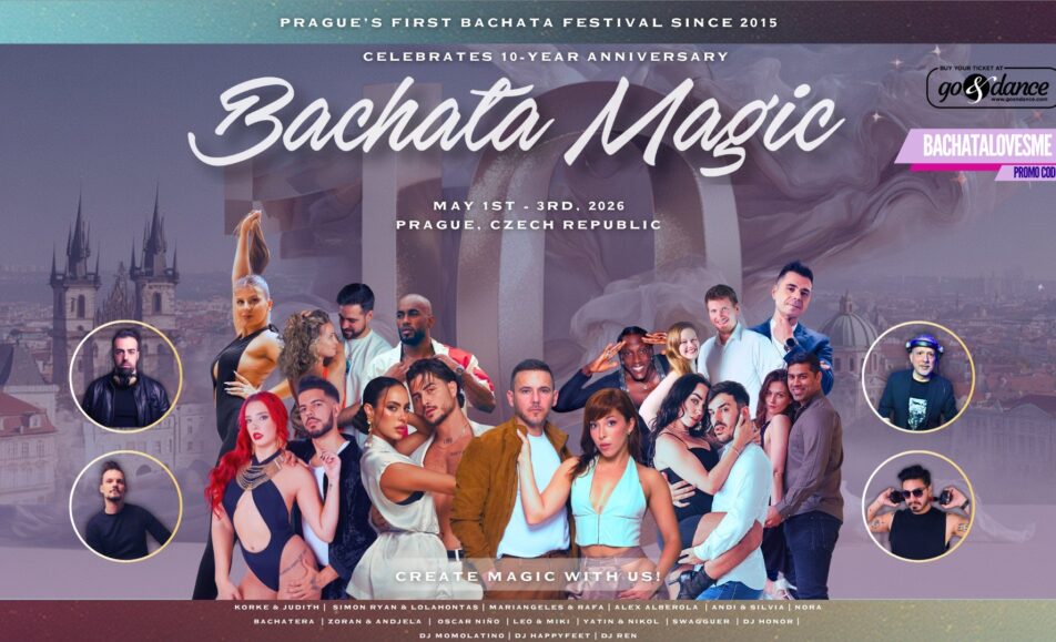 Bachata Magic Prague 2026 - Anniversary Edition - Promo Discount 8 Prague Bacahta Magic Festival 2026