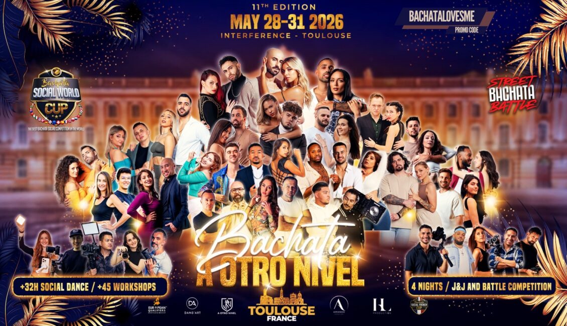 Bachata A Otro Nivel Festival 2026 Toulouse France 11th Edition official poster