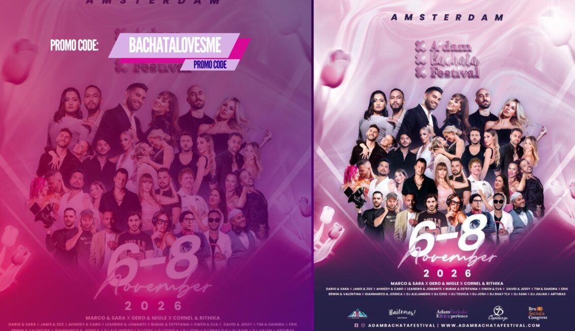 Bachata festival promotional poster, Amsterdam