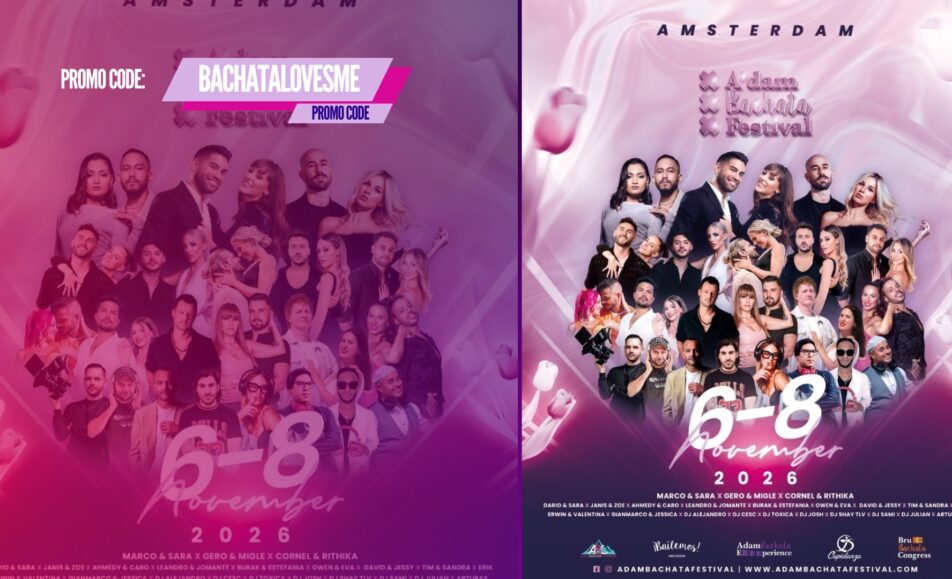 Bachata festival promotional poster, Amsterdam