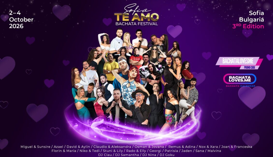 Te Amo Sofia Bachata Festival 2026 – Sofia | 3rd Edition 1 Te amo sofia 2026 bulgaria